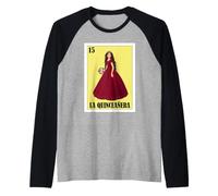 Funny Mexican Design for Quinces - La Quinceanera Red Theme Maglia con Maniche Raglan