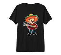 Funny Mexico Mariachi Cinco de Mayo Fiesta Chitarra Maglietta Premium
