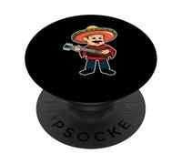Funny Mexico Mariachi Cinco de Mayo Fiesta Chitarra PopSockets PopGrip Adesivo
