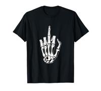 Funny Middle Finger Skeleton-Sarcastic Bone Gesture Graphic Maglietta