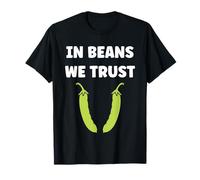 Funny Minimalist Bean Vegetable qupte in Beans We Trust Maglietta