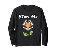 Funny minimalist dandelions flowers simple blow me dandelion Maglia a Manica