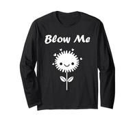 Funny minimalist dandelions flowers simple blow me dandelion Maglia a Manica
