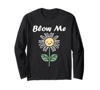 Funny minimalist dandelions flowers simple blow me dandelion Maglia a Manica