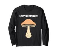 Funny Minimalist Mushroom Simple Holy Shiitake Maglia a Manica