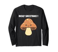 Funny Minimalist Mushroom Simple Holy Shiitake Maglia a Manica