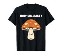 Funny Minimalist Mushroom Simple Holy Shiitake Maglietta