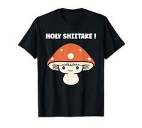 Funny Minimalist Mushroom Simple Holy Shiitake Maglietta
