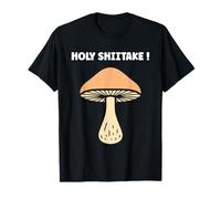Funny Minimalist Mushroom Simple Holy Shiitake Maglietta