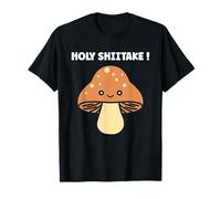 Funny Minimalist Mushroom Simple Holy Shiitake Maglietta