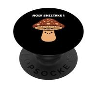 Funny minimalist mushroom simple holy shiitake PopSockets PopGrip Adesivo