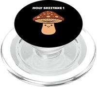 Funny minimalist mushroom simple holy shiitake PopSockets PopGrip per MagSafe