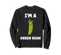 Funny Minimalist Vegetable qupte I'm a Green Bean Felpa