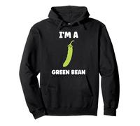 Funny Minimalist Vegetable qupte I'm a Green Bean Felpa con Cappuccio