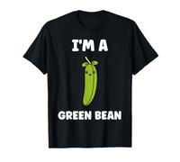 Funny Minimalist Vegetable qupte I'm a Green Bean Maglietta