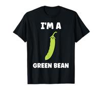 Funny Minimalist Vegetable qupte I'm a Green Bean Maglietta