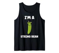 Funny Minimalist Vegetable qupte I'm a String Bean Canotta