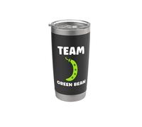 Funny minimalist vegetable Simple team Green bean Bicchiere termico in acciaio inox doppia parete