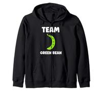 Funny Minimalist Vegetable Simple Team Green Bean Felpa con Cappuccio