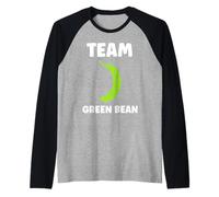 Funny Minimalist Vegetable Simple Team Green Bean Maglia con Maniche Raglan