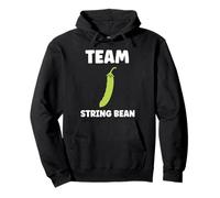 Funny Minimalist Vegetable Simple Team String Bean Felpa con Cappuccio