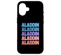 Funny Modern Repeated Text Design Aladdin Custodia per iPhone 16