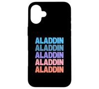 Funny Modern Repeated Text Design Aladdin Custodia per iPhone 16 Plus