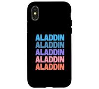 Funny Modern Repeated Text Design Aladdin Custodia per iPhone X/XS