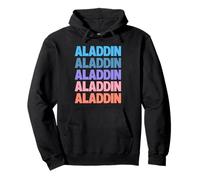 Funny Modern Repeated Text Design Aladdin Felpa con Cappuccio