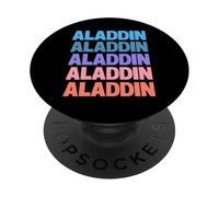 Funny Modern Repeated Text Design Aladdin PopSockets PopGrip Adesivo