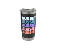 Funny Modern Repeated Text Design Aussie Australian Bicchiere termico in acciaio inox doppia parete