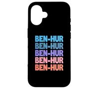 Funny Modern Repeated Text Design Ben-Hur Custodia per iPhone 16