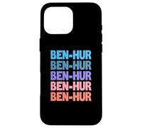 Funny Modern Repeated Text Design Ben-Hur Custodia per iPhone 16 Pro Max