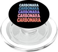 Funny Modern Repeated Text Design Carbonara PopSockets PopGrip per MagSafe