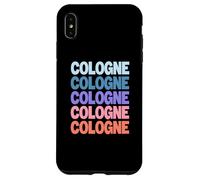 Funny Modern Repeated Text Design Cologne Köln Germany Custodia per iPhone XS Max
