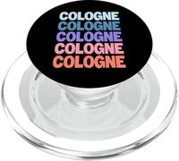 Funny Modern Repeated Text Design Cologne Köln Germany PopSockets PopGrip per MagSafe