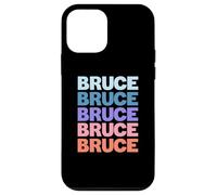 Funny Modern Repeated Text Design First Name Bruce Custodia per iPhone 12 mini