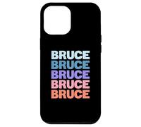 Funny Modern Repeated Text Design First Name Bruce Custodia per iPhone 12 Pro Max