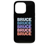 Funny Modern Repeated Text Design First Name Bruce Custodia per iPhone 13 Pro