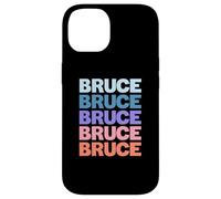 Funny Modern Repeated Text Design First Name Bruce Custodia per iPhone 14