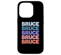 Funny Modern Repeated Text Design First Name Bruce Custodia per iPhone 14 Pro