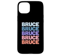 Funny Modern Repeated Text Design First Name Bruce Custodia per iPhone 15 Plus