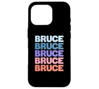 Funny Modern Repeated Text Design First Name Bruce Custodia per iPhone 16 Pro