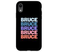 Funny Modern Repeated Text Design First Name Bruce Custodia per iPhone XR