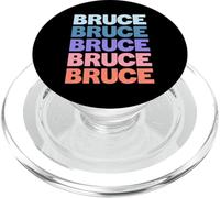 Funny Modern Repeated Text Design First Name Bruce PopSockets PopGrip per MagSafe