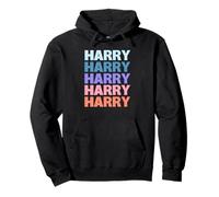 Funny Modern Repeated Text Design First Name Harry Felpa con Cappuccio