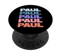 Funny Modern Repeated Text Design First Name Paul PopSockets PopGrip Adesivo