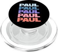 Funny Modern Repeated Text Design First Name Paul PopSockets PopGrip per MagSafe