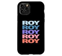Funny Modern Repeated Text Design First Name Roy Custodia per iPhone 11 Pro