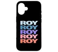 Funny Modern Repeated Text Design First Name Roy Custodia per iPhone 16